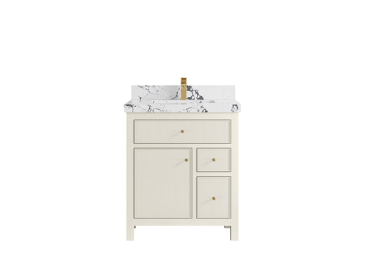Sonoma 30 in W x 22 in D Free Standing Reeded Single Sink Bathroom Vanity - photo 38