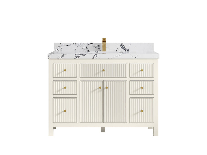 Sonoma 48 in W x 22 in D Free Standing Reeded Single Sink Bathroom Vanity - photo 39
