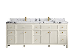 Sonoma 84 in W x 22 in D Free Standing Reeded Double Sink Bathroom Vanity - photo 39