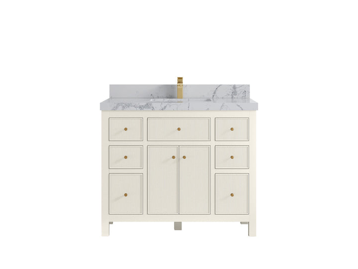 Sonoma 42 in W x 22 in D Free Standing Reeded Single Sink Bathroom Vanity - photo 41