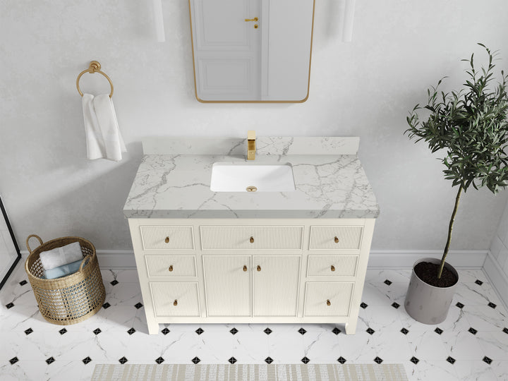 Sonoma 48 in W x 22 in D Free Standing Reeded Single Sink Bathroom Vanity - photo 40