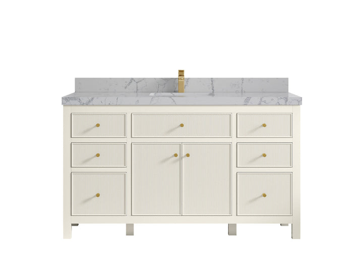 Sonoma 60 in W x 22 in D Free Standing Reeded Single Sink Bathroom Vanity - photo 41