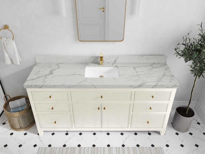 Sonoma 72 in W x 22 in D Free Standing Reeded Single Sink Bathroom Vanity - photo 20