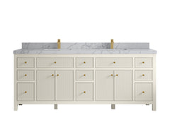 Sonoma 84 in W x 22 in D Free Standing Reeded Double Sink Bathroom Vanity - photo 41