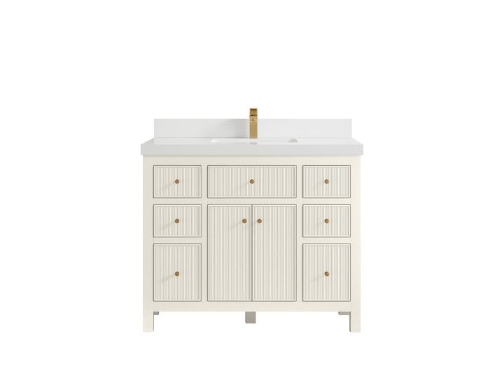 Sonoma 42 in W x 22 in D Free Standing Reeded Single Sink Bathroom Vanity - photo 43