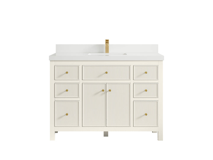 Sonoma 48 in W x 22 in D Free Standing Reeded Single Sink Bathroom Vanity - photo 43