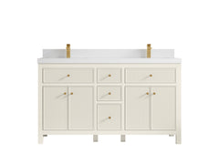 Sonoma 60 in W x 22 in D Free Standing Reeded Double Sink Bathroom Vanity - photo 43