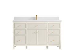 Sonoma 60 in W x 22 in D Free Standing Reeded Single Sink Bathroom Vanity - photo 43