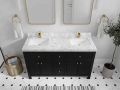 Sonoma 60 in W x 22 in D Free Standing Reeded Double Sink Bathroom Vanity - photo 32