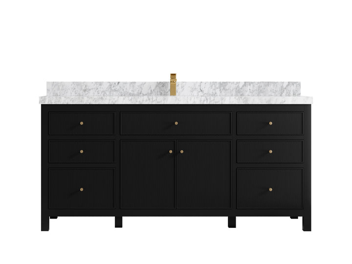 Sonoma 72 in W x 22 in D Free Standing Reeded Single Sink Bathroom Vanity - photo 9