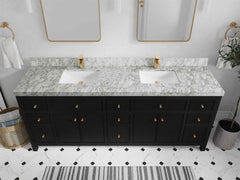 Sonoma 84 in W x 22 in D Free Standing Reeded Double Sink Bathroom Vanity - photo 20