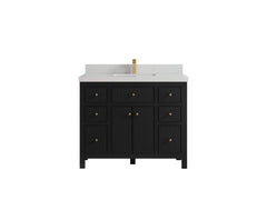 Sonoma 42 in W x 22 in D Free Standing Reeded Single Sink Bathroom Vanity - photo 14