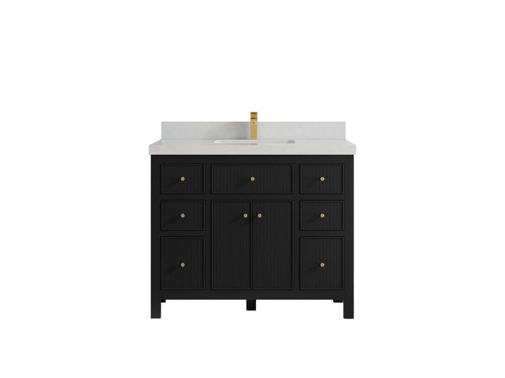 Sonoma 42 in W x 22 in D Free Standing Reeded Single Sink Bathroom Vanity - photo 14