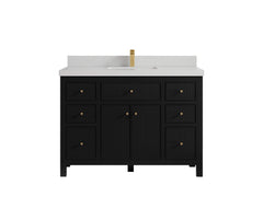 Sonoma 48 in W x 22 in D Free Standing Reeded Single Sink Bathroom Vanity - photo 14