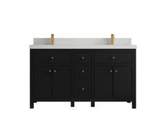 Sonoma 60 in W x 22 in D Free Standing Reeded Double Sink Bathroom Vanity - photo 14