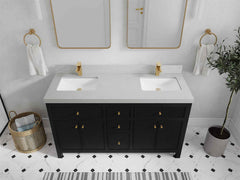 Sonoma 60 in W x 22 in D Free Standing Reeded Double Sink Bathroom Vanity - photo 33