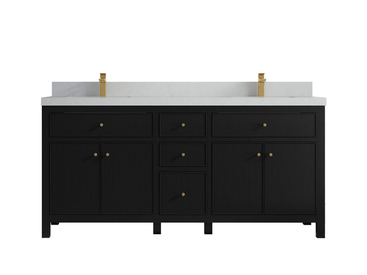 Sonoma 72 in W x 22 in D Free Standing Reeded Double Sink Bathroom Vanity - photo 14