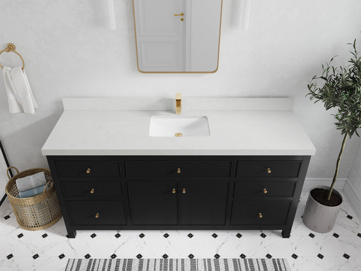 Sonoma 72 in W x 22 in D Free Standing Reeded Single Sink Bathroom Vanity - photo 10