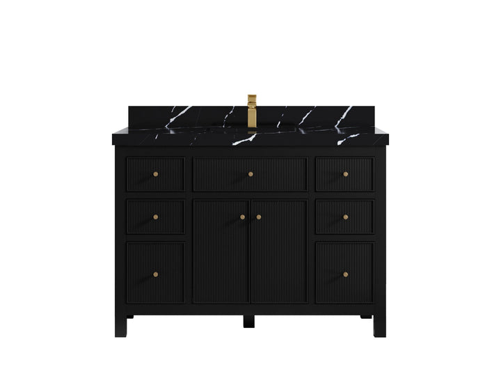 Sonoma 48 in W x 22 in D Free Standing Reeded Single Sink Bathroom Vanity - photo 8