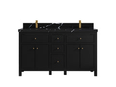 Sonoma 60 in W x 22 in D Free Standing Reeded Double Sink Bathroom Vanity - photo 8