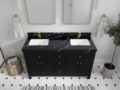 Sonoma 60 in W x 22 in D Free Standing Reeded Double Sink Bathroom Vanity - photo 27