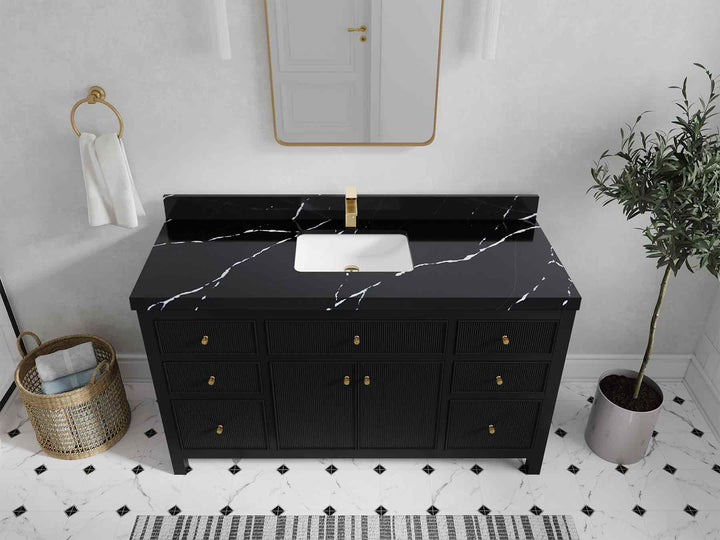 Sonoma 60 in W x 22 in D Free Standing Reeded Single Sink Bathroom Vanity - photo 27