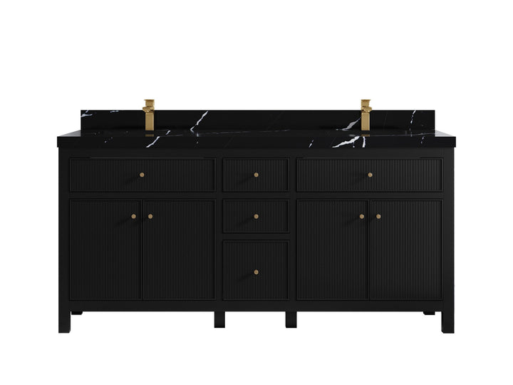 Sonoma 72 in W x 22 in D Free Standing Reeded Double Sink Bathroom Vanity - photo 8
