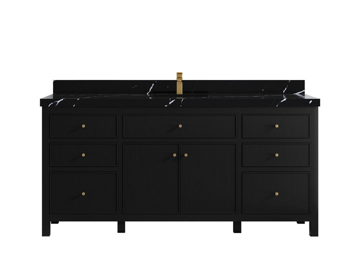 Sonoma 72 in W x 22 in D Free Standing Reeded Single Sink Bathroom Vanity - photo 13