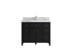 Sonoma 42 in W x 22 in D Free Standing Reeded Single Sink Bathroom Vanity - photo 9
