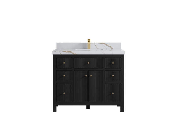 Sonoma 42 in W x 22 in D Free Standing Reeded Single Sink Bathroom Vanity - photo 9