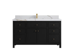Sonoma 60 in W x 22 in D Free Standing Reeded Single Sink Bathroom Vanity - photo 9