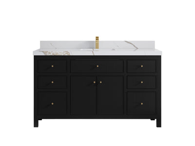 Sonoma 60 in W x 22 in D Free Standing Reeded Single Sink Bathroom Vanity