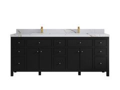 Sonoma 84 in W x 22 in D Free Standing Reeded Double Sink Bathroom Vanity - photo 13