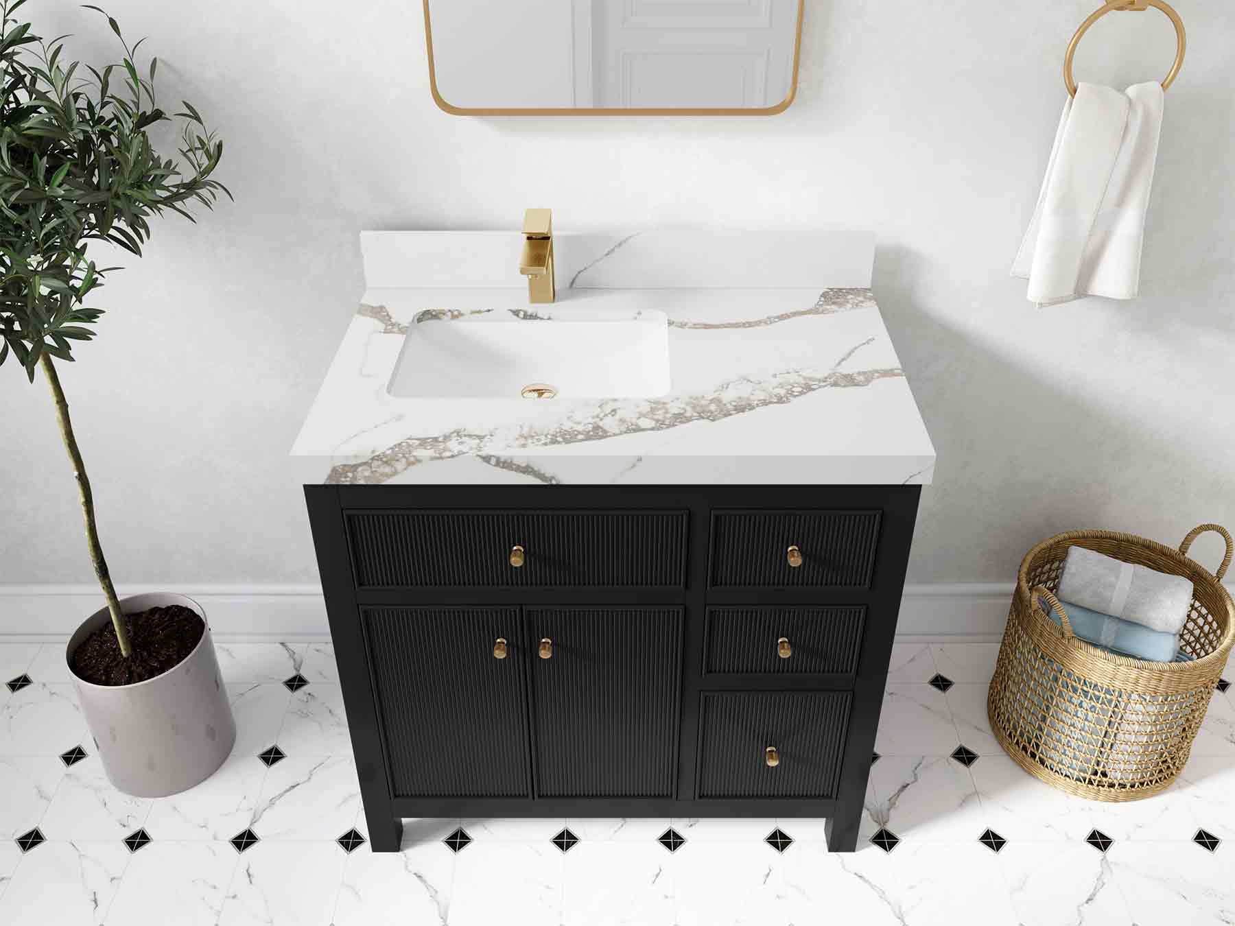 Sonoma 36 in. W x 22 in. D Left Offset Sink Bathroom Vanity