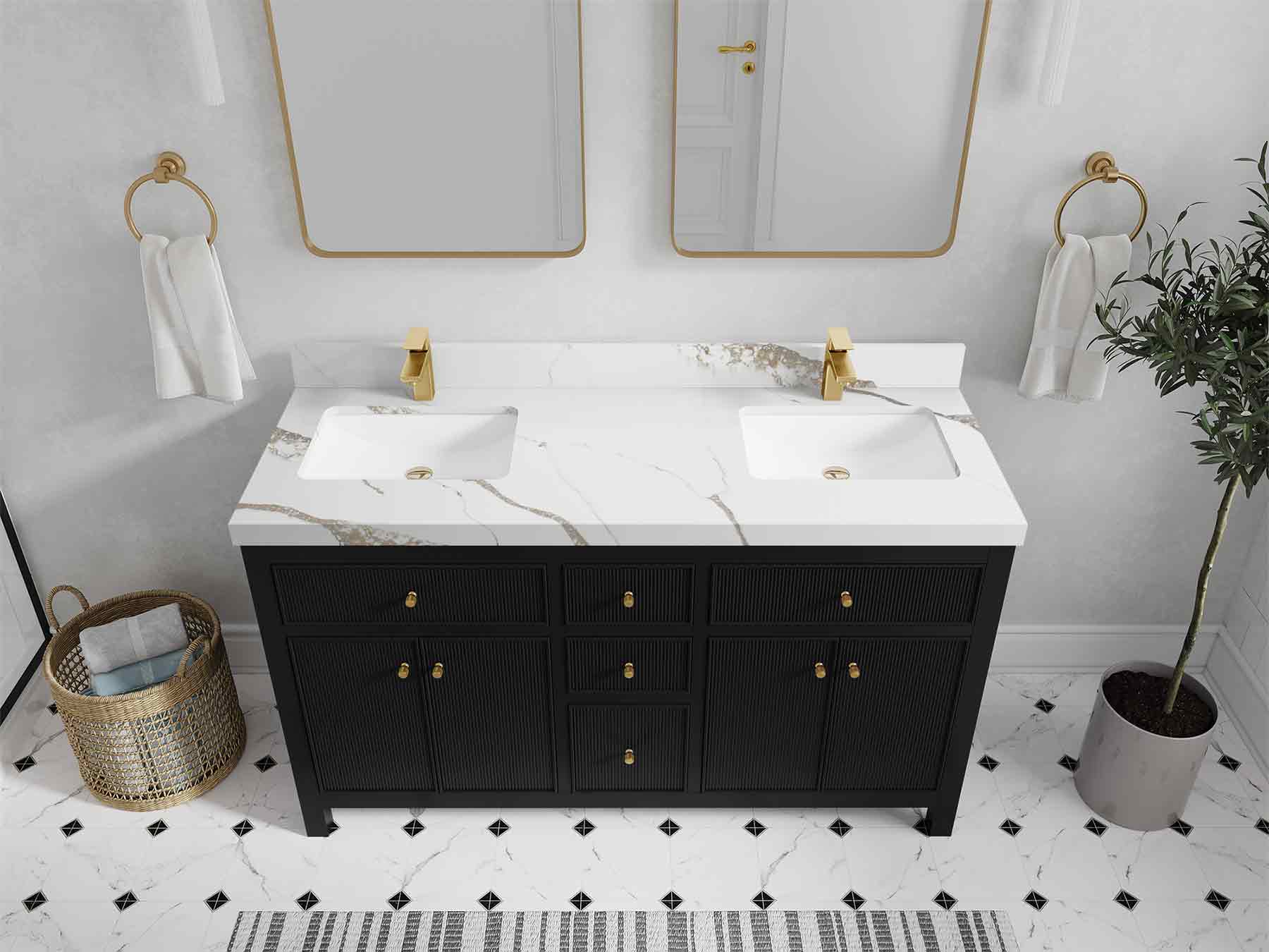 Sonoma 60 in. W x 22 in. D Double Sink Bathroom Vanity