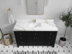 Sonoma 60 in W x 22 in D Free Standing Reeded Single Sink Bathroom Vanity - photo 28