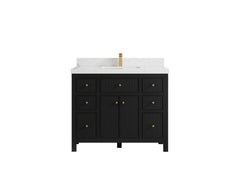 Sonoma 42 in W x 22 in D Free Standing Reeded Single Sink Bathroom Vanity - photo 10