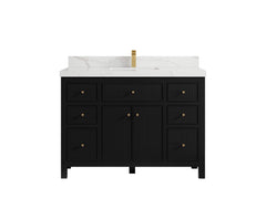 Sonoma 48 in W x 22 in D Free Standing Reeded Single Sink Bathroom Vanity - photo 10