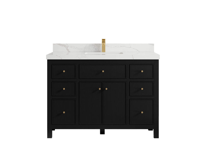 Sonoma 48 in W x 22 in D Free Standing Reeded Single Sink Bathroom Vanity - photo 10