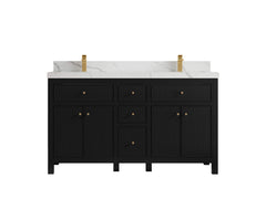 Sonoma 60 in W x 22 in D Free Standing Reeded Double Sink Bathroom Vanity - photo 10