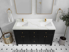Sonoma 60 in W x 22 in D Free Standing Reeded Double Sink Bathroom Vanity - photo 29
