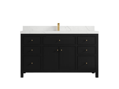 Sonoma 60 in W x 22 in D Free Standing Reeded Single Sink Bathroom Vanity