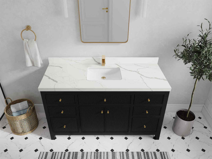 Sonoma 60 in W x 22 in D Free Standing Reeded Single Sink Bathroom Vanity - photo 29