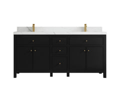 Sonoma 72 in W x 22 in D Free Standing Reeded Double Sink Bathroom Vanity - photo 10