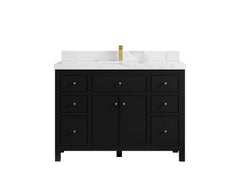 Sonoma 48 in W x 22 in D Free Standing Reeded Single Sink Bathroom Vanity - photo 11