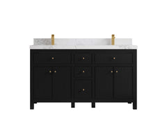 Sonoma 60 in W x 22 in D Free Standing Reeded Double Sink Bathroom Vanity - photo 11