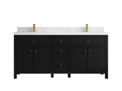 Sonoma 72 in W x 22 in D Free Standing Reeded Double Sink Bathroom Vanity - photo 11
