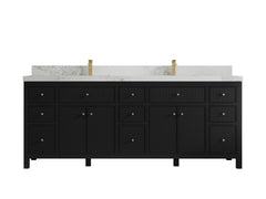Sonoma 84 in W x 22 in D Free Standing Reeded Double Sink Bathroom Vanity - photo 17