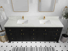 Sonoma 84 in W x 22 in D Free Standing Reeded Double Sink Bathroom Vanity - photo 16