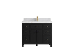 Sonoma 42 in W x 22 in D Free Standing Reeded Single Sink Bathroom Vanity - photo 12